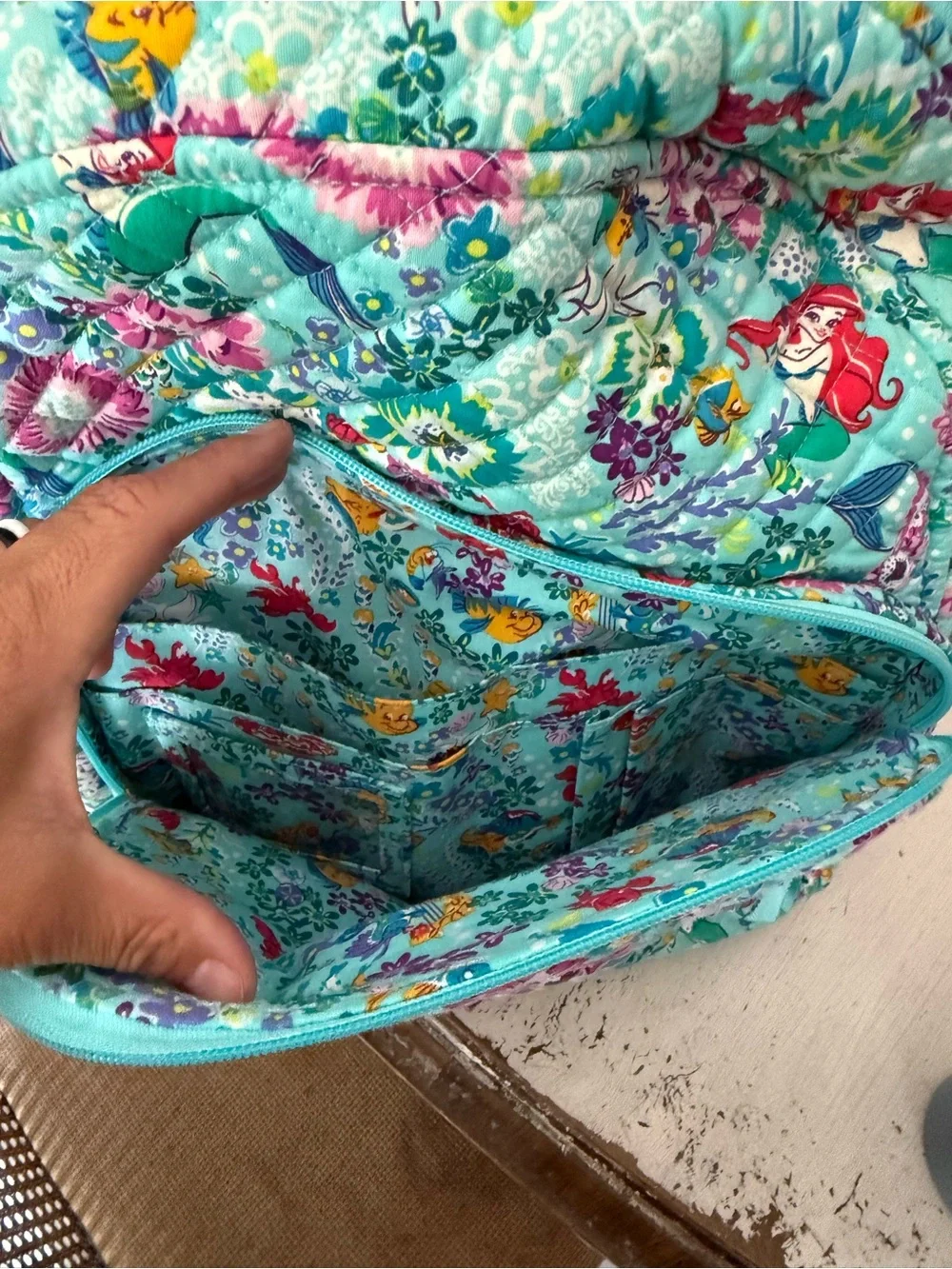 Vera Bradley Disney little mermaid campus backpack